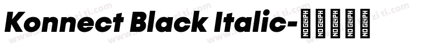 Konnect Black Italic字体转换